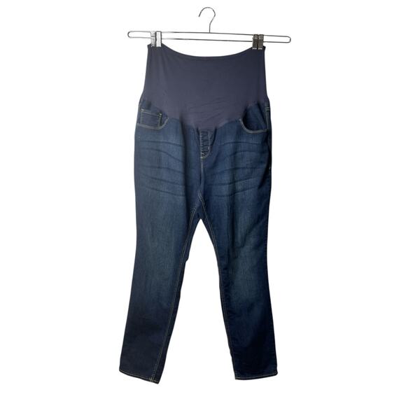 Old Navy Maternity Skinny Jeans Full Panel Dark Wash‎ Denim Size 18R - Picture 1 of 11